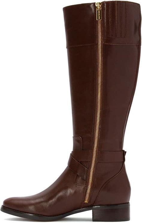 michael michael kors bryce tall boot black mocha vachetta